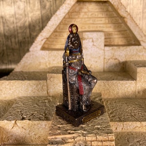 Vintage Sekhmet Mini Statue - Small Hand-Painted Ancient Egyptian Lion Goddess Sekhmet - Mini Altar Statue - 3&#39;&#39;/7.5cm tall!