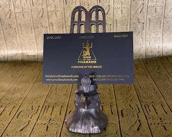 Vintage Horus Mini Statue Business Card Holder