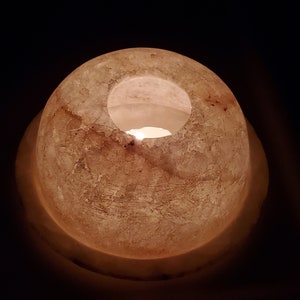 Egyptian Alabaster Tea-light holder - Hand-carved in Egypt - Candleholder