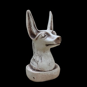 Anubis Bust Statue - Ancient Egyptian God Anpu - Handmade in Egypt