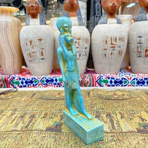 Sekhmet Statue - Handmade Statue from Egypt - Ancient Egyptian Lion Goddess Sekhmet