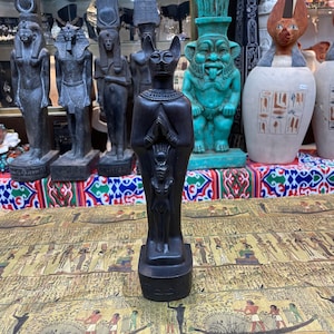 Bastet Statue - Statue Handmade in Egypt - Ancient Egyptian Cat Goddess Bastet