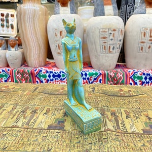 Bastet Statue - Handmade Statue from Egypt - Ancient Egyptian Cat Goddess Bast