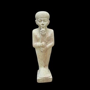 God Ptah Statue - Handcarved in Egypt - Ptah Altar Statue Made in Egypt - Ancient Egyptian God Ptah - Carved Limestone