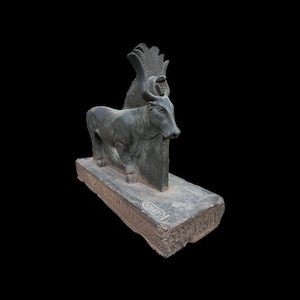 Apis Bull Statue- Made in Egypt - Ancient Egyptian Cow God Statue - Heavy Handcrafted Statue