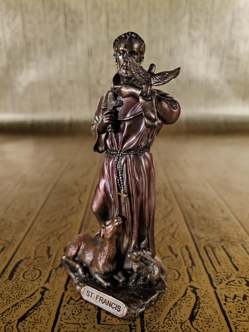 Vintage Saint Francis of Assisi Statue Small HandCrafted Etsy