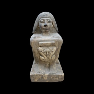 Egyptian Paakhref Statue - Ancient Egyptian Block Statue - Heavy Hand-Carved Statue - Made in Egypt