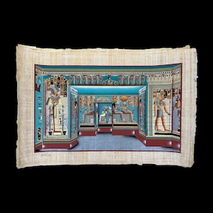 Queen Nefertari Tomb Papyrus - QV66 Tomb of Nefertari - Hand-painted Egyptian Papyrus - 100x70cm