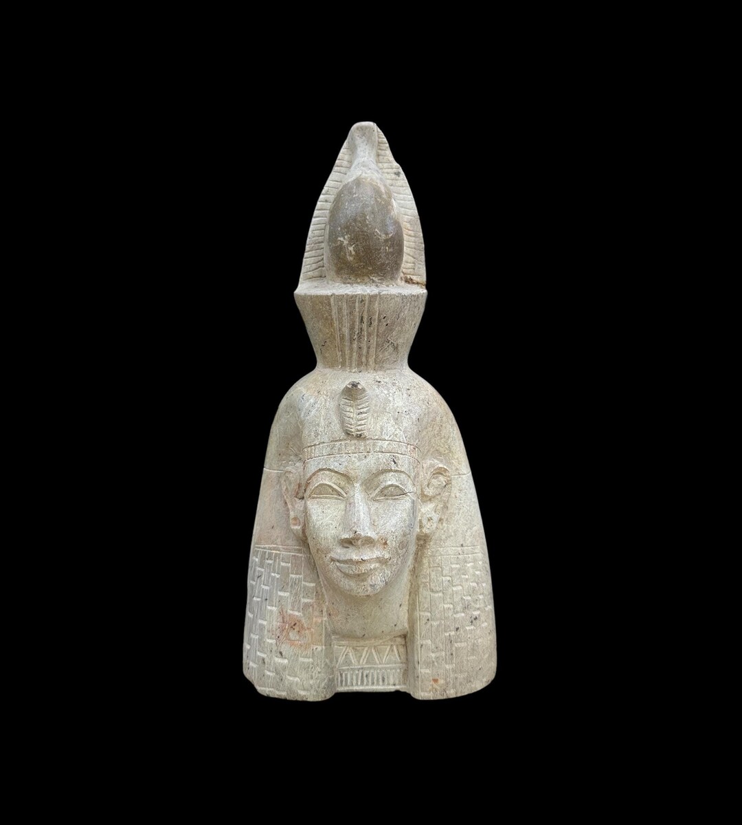Pharaoh Bust - Ancient Egyptian Pharaoh Statue - Made in Egypt - Carved ...