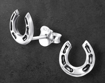 Orecchini a forma di cavallo nel cuore - Argento Sterling 925 - Prodotti in Egitto - Orecchini per amanti dei cavalli - Italia