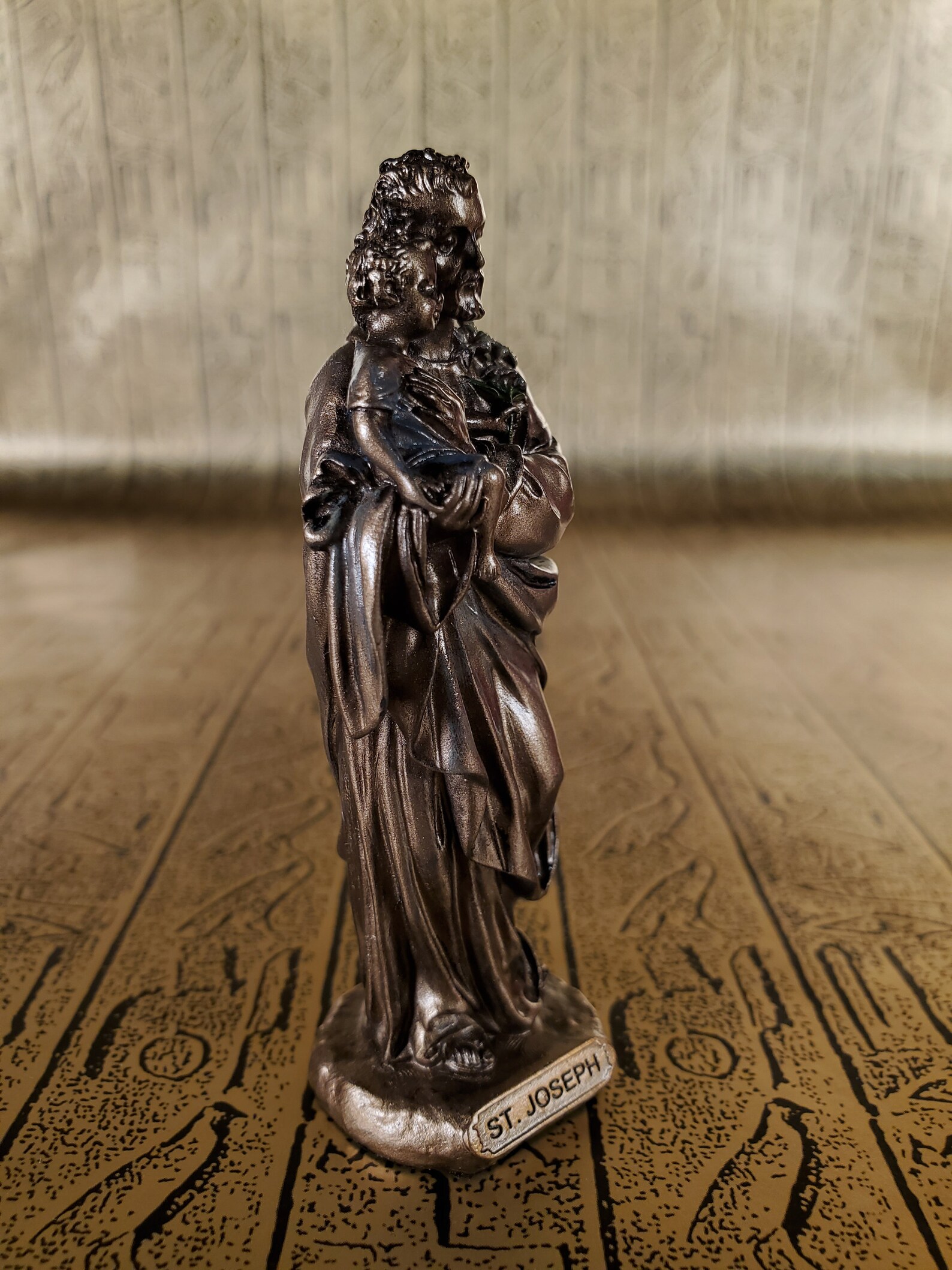 Vintage St. Joseph Mini Statue Small HandCrafted Father Etsy