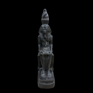 Ramses II Enthroned Statue - Ancient Egyptian Pharaoh Ramses the Great - Heavy - Made in Egypt