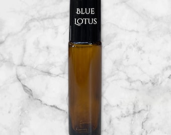 Huile de parfum Lotus bleu - Pure de qualité supérieure - Fabriquée en Égypte - Lotus bleu d'Égypte