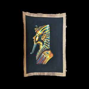 King Tutankhamun - Side Profile of the Mask of King Tutankhamun -Limited Edition Papyrus - 100x70cm