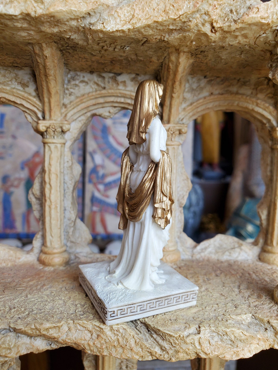 Hestia Mini Statue  Small Hand-Painted Ancient Greek Goddess image 3