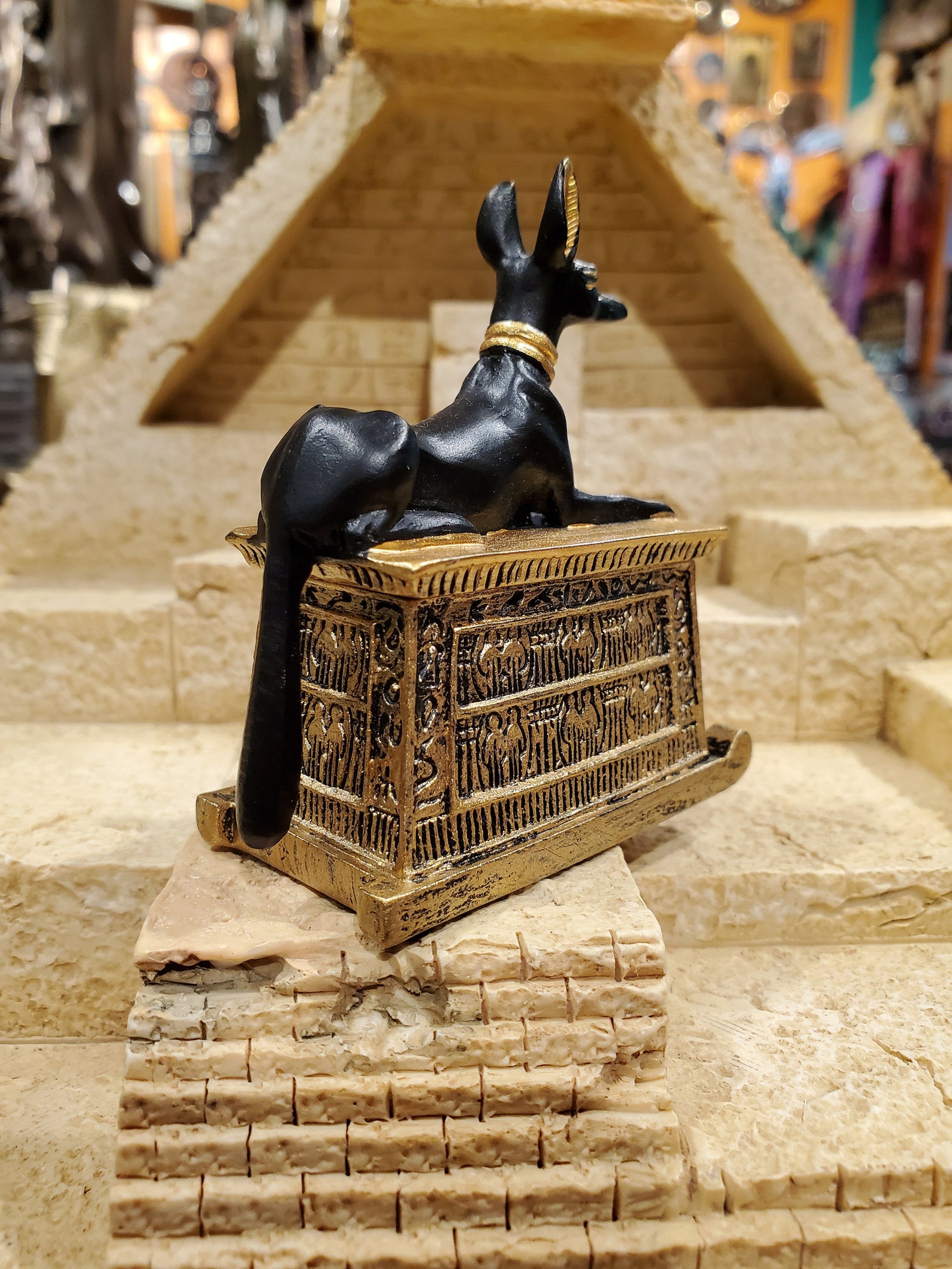 Vintage Anubis Mini Sarcófago Caja Antiguo Dios Egipcio | Etsy