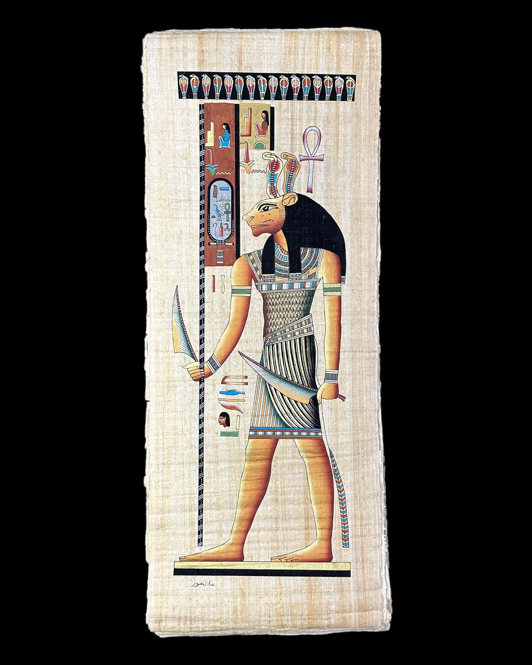 Egyptian Goddess Sekhmet Papyrus - Ancient Egyptian Goddess of War and ...