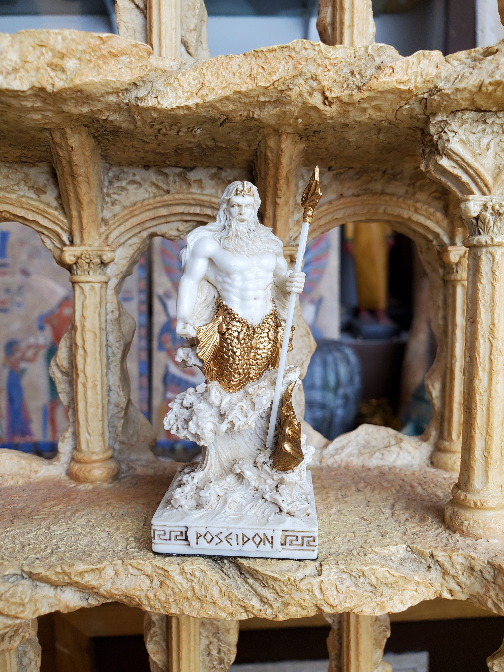 3.5''9cm tall Small HandPainted Ancient Greek God Apollo Vintage