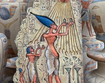 Akhenaten Wall Plaque - Ancient Egyptian Pharaoh Wall Art - Ancient History - Egyptian Pharaoh Akhenaten