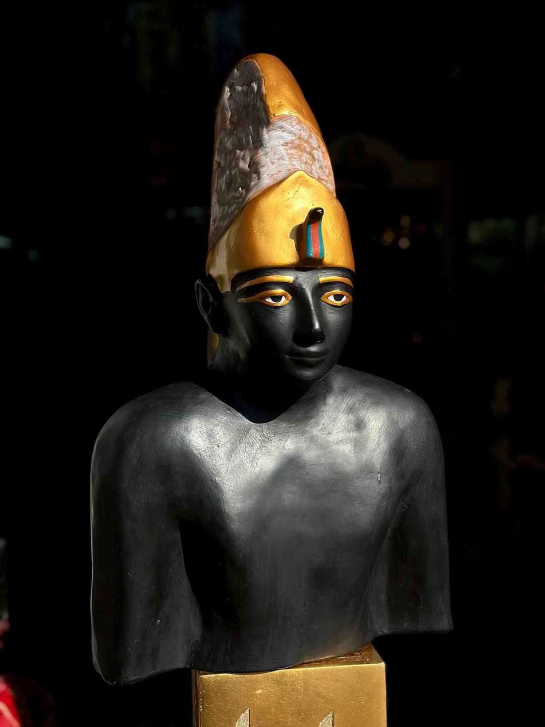 Vintage Pharaoh Bust Ancient Egyptian Pharaoh Statue Large - Etsy