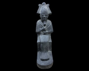 Estatua de Osiris - Estatua pesada hecha a mano de Egipto - Antiguo Señor Egipcio del Inframundo / Renacimiento -
