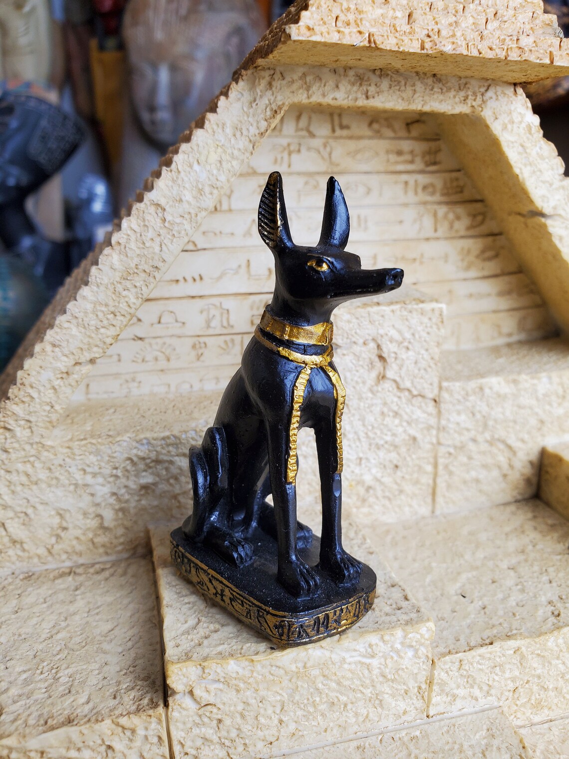 Vintage Anubis Mini Statue Ägyptischer Gott Anubis mit | Etsy