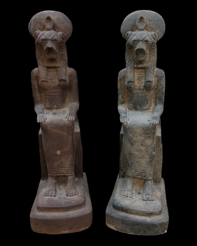 Sekhmet Enthroned Statue - Ancient Egyptian Lion Goddess Sachmis ...