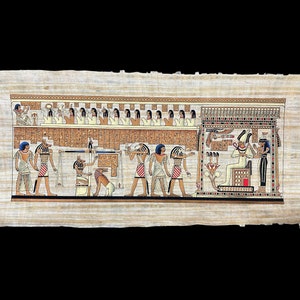 Hall of Judgement Papyrus - Ancient Egyptian Afterlife Hall of Judgement - 43x90cm