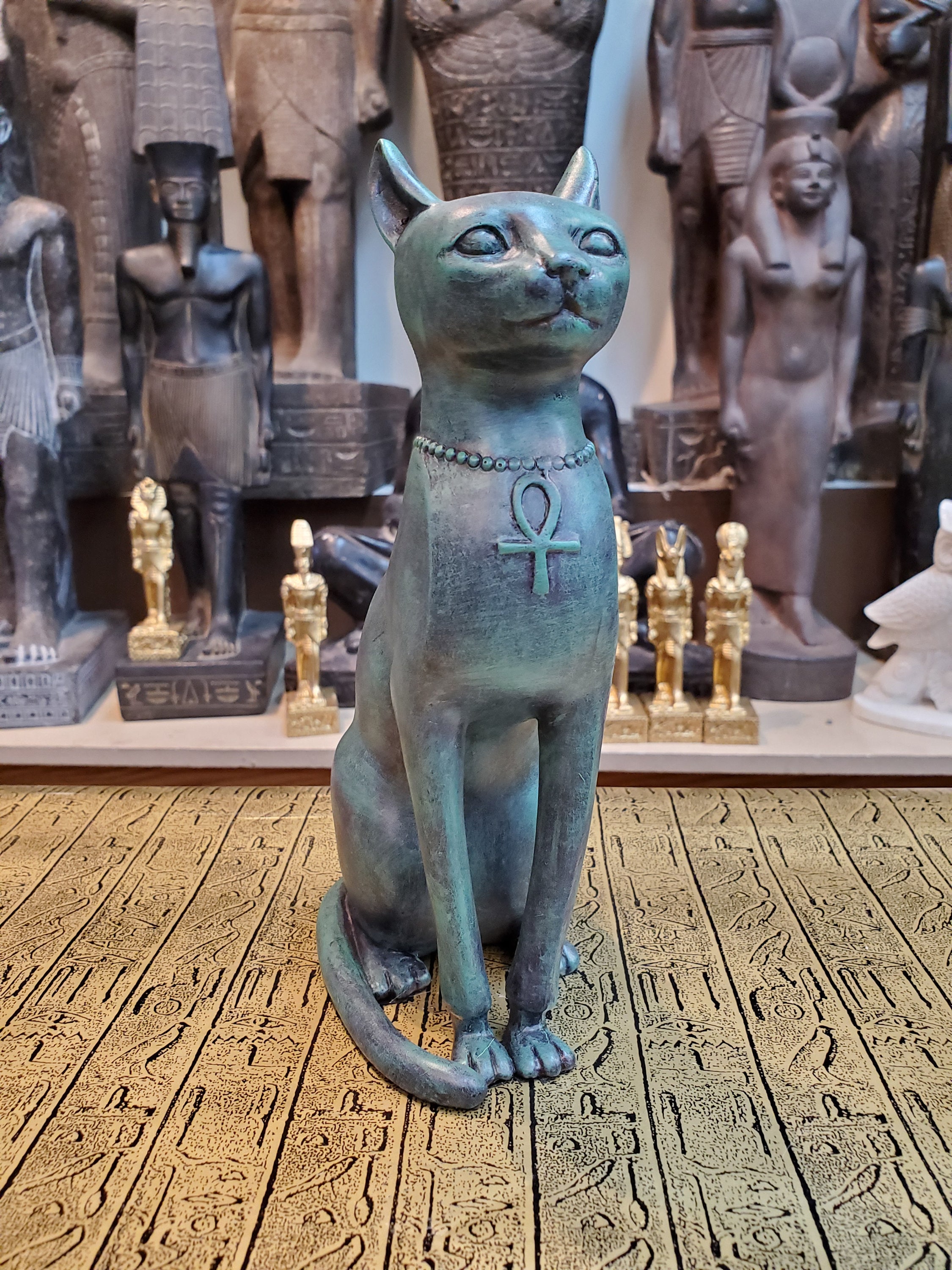 Vintage Bastet Statue Ancient Egyptian Goddess Bastet Sacred Etsy