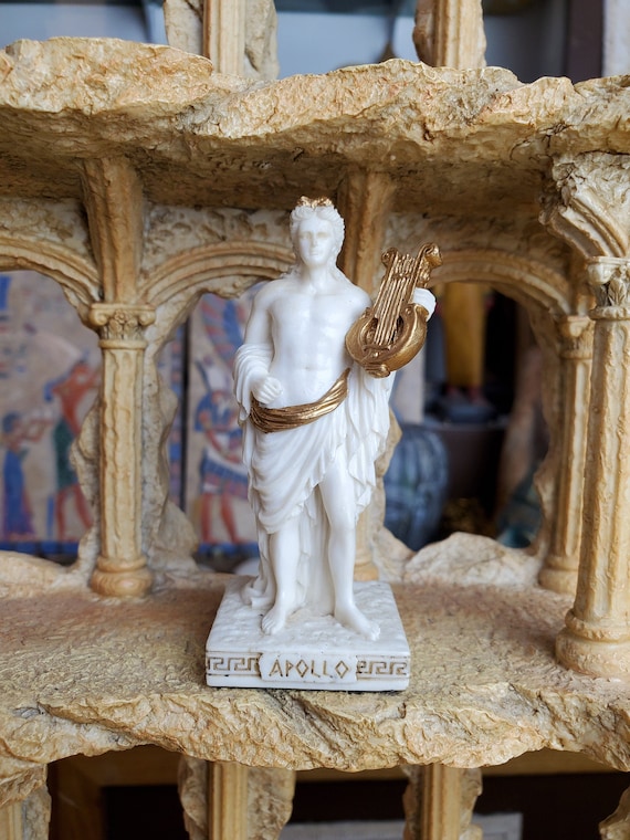 3.5''9cm tall Small HandPainted Ancient Greek God Apollo Vintage