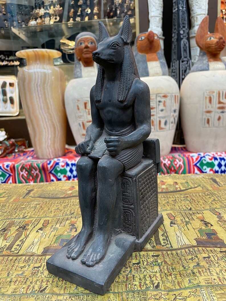 Anubis Statue - Handmade in Egypt - Ancient Egyptian God Anubis Statue ...