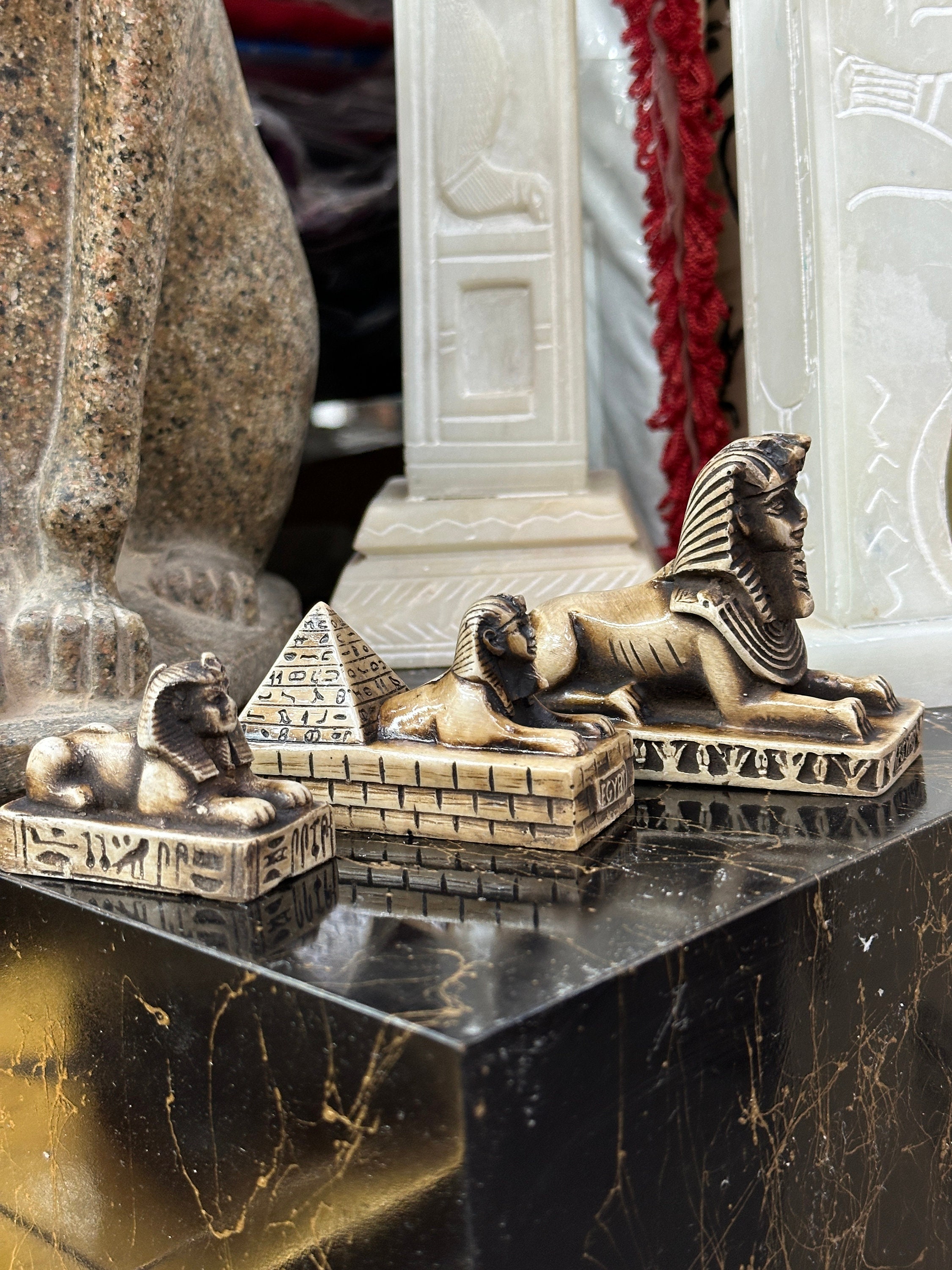 Sphinx Mini Statue - Ancient Egyptian Sphinx of Giza - Made in Egypt - Etsy