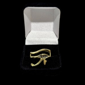 Egyptian Brass Eye of Horus Adjustable Ring - Handmade in Egypt - Solid Brass
