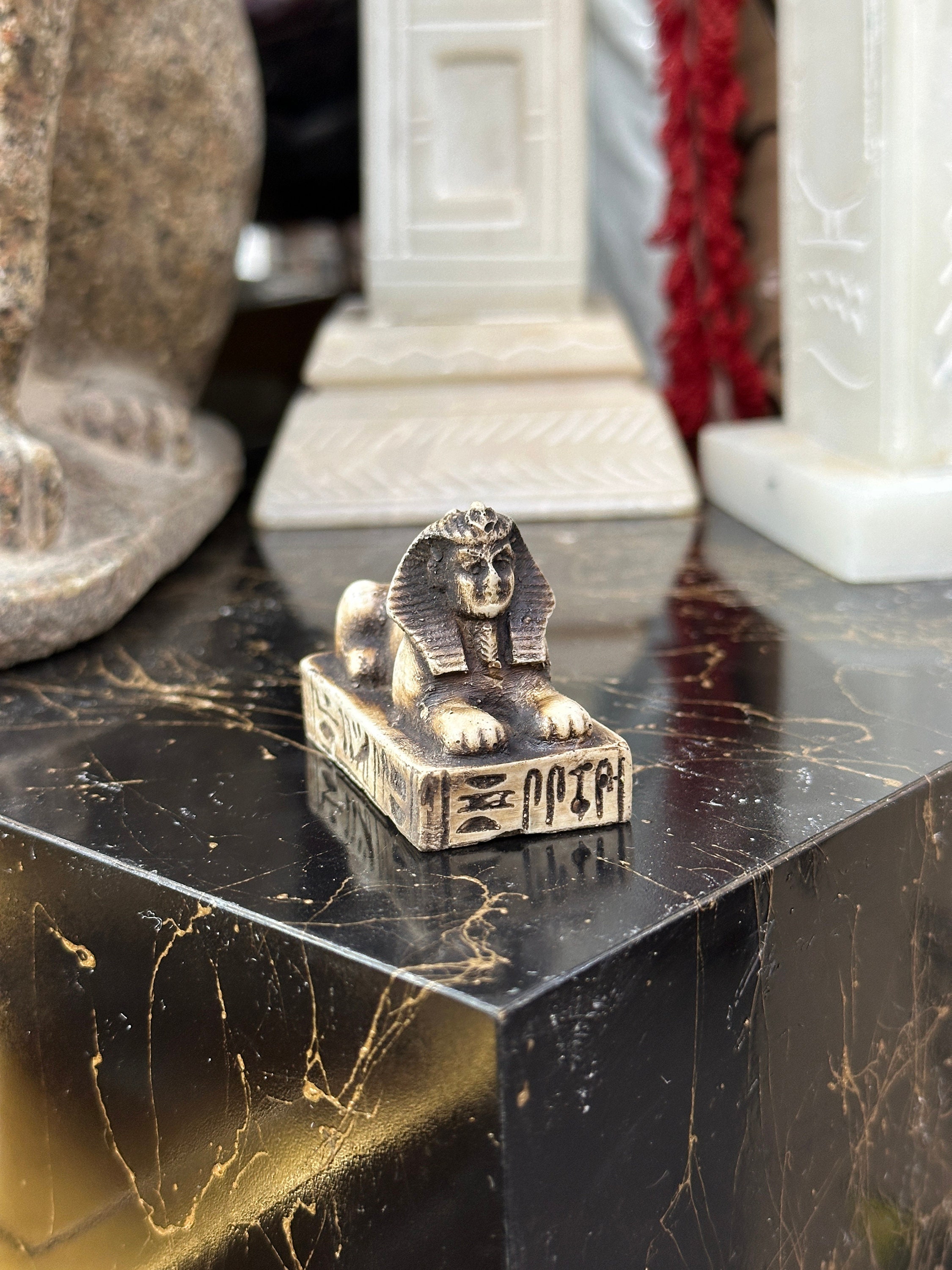 Smaller Sphinx Sphinx Mini Statue - Ancient Egyptian Sphinx of Giza - Made in Egypt - Etsy