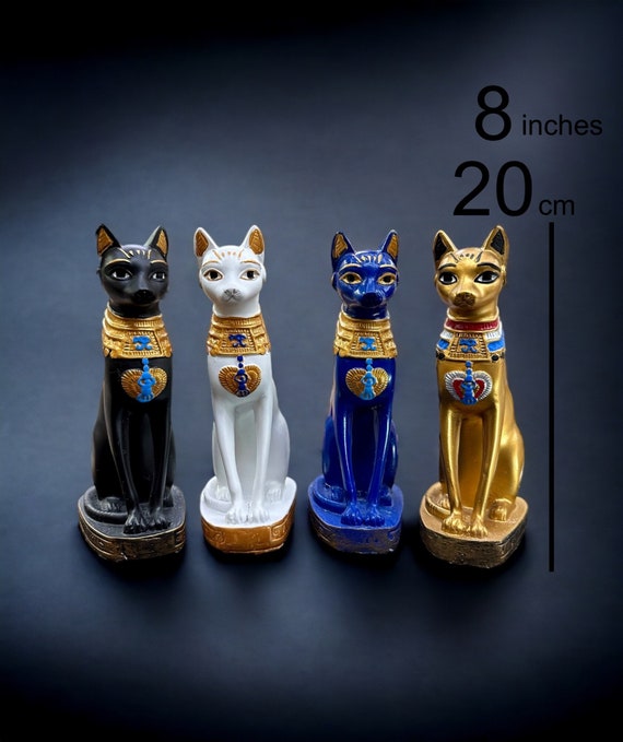 バステト像 - 古代エジプトの猫の女神バステト - 複数の色 - エジプト