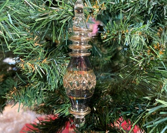 Clear and Gold Elephant Egyptian Glass Christmas Tree Ornament Decoration Egypt Clear and Gold Elephant Egyptian Glass Christmas Tree Ornament Decoration Egypt