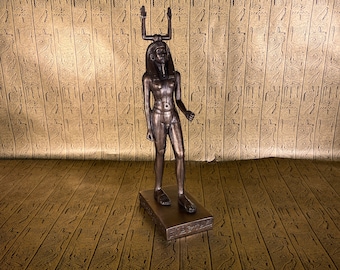 Vintage Hor Awibre Statue - Altägyptischer Pharao Hor I Museum Replik Statue