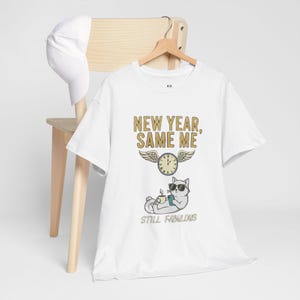 T-shirt med samma namn för nyår | Rolig katt-t-shirt