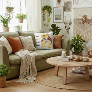 Bloom Where You Are Planted Inspirational Fall-Themed Throw Pillow (20 x 20")