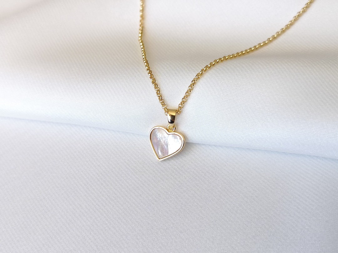 MOP Modern Heart Necklace main image 0
