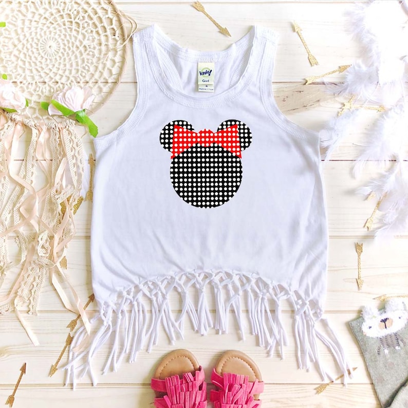 Minnie Mouse Tank Top Disney Family Vacation Trip T-Shirt Disney Shirt Minnie Mouse Inspired Black Red White Polka Dot Disney Dress