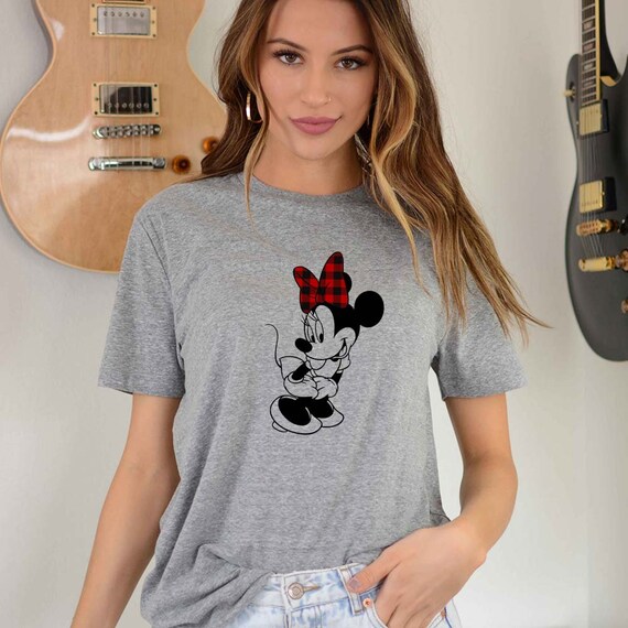 Minnie Mouse With Plaid Bow Disney 