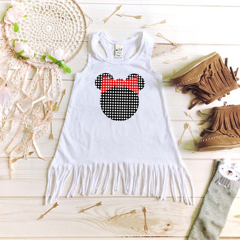 Minnie Mouse Tank Top Disney Family Vacation Trip T-Shirt Disney Shirt Minnie Mouse Inspired Black Red White Polka Dot Disney Dress