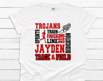 Personalized Track and Field shirt, Track and Field Subway Art shirt, Track shirt, Fivesies Design