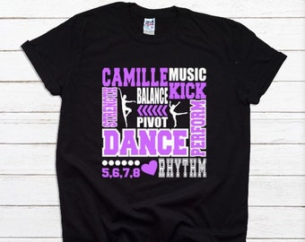 Personalized Dance shirt, Dance Subway Art shirt, Dance Team shirt, Dance shirt, Fivesies Design