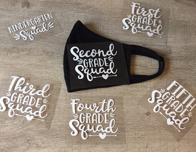 Iron on Mask Decal Face Mask Decal for Teachers School Mask Etsy