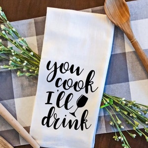 Wine Tea Towel, Tea Towels, Flour Sack Towel, Fivesies Designs