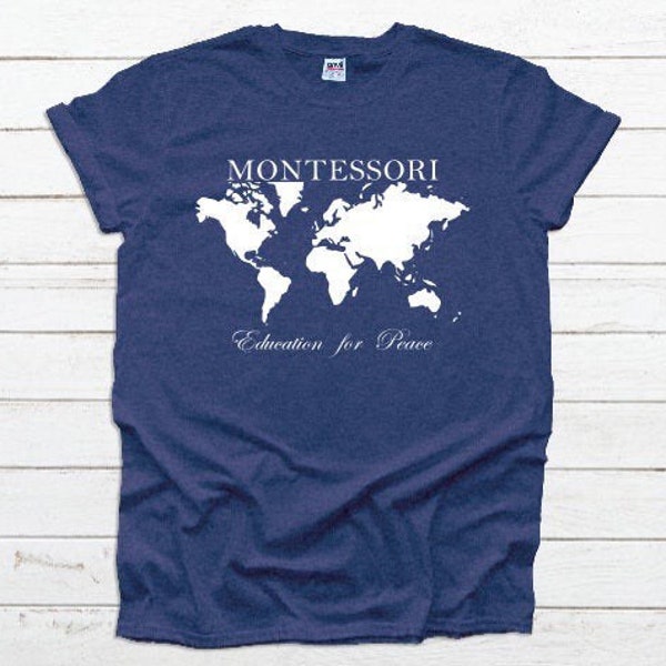 Montessori Education for Peace, montessori shirt, teacher shirt, Fivesies Designs