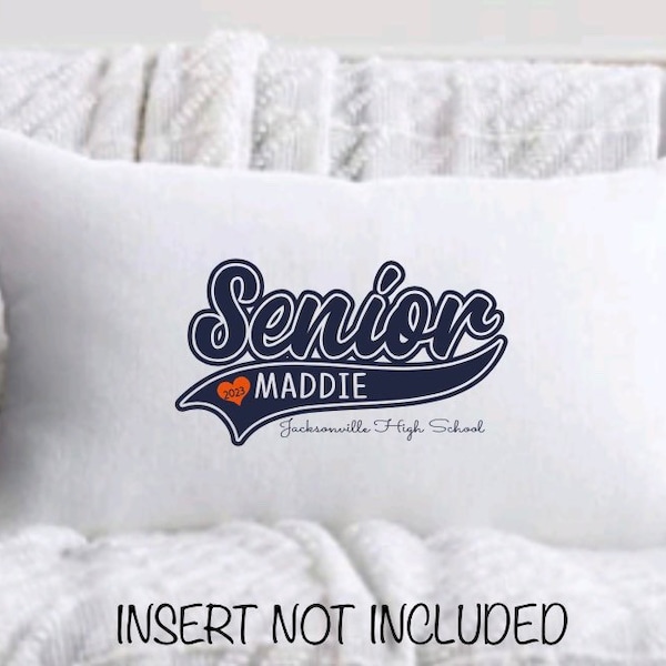 Personalized Senior pillow cover, senior tote bag, senior gift, graduation gift, Fivesies Designs