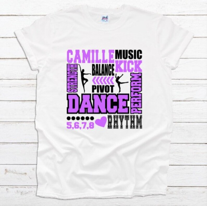 Personalized Dance Shirt Dance Subway Art Shirt Dance Team Etsy
